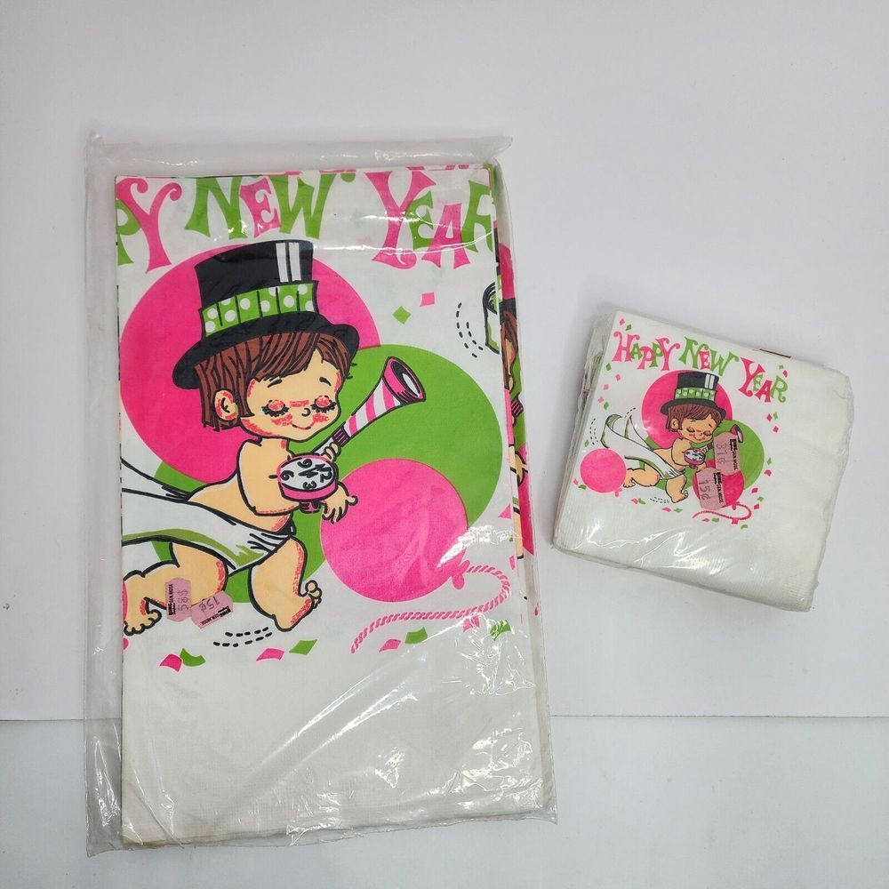 Reed Happy New Year Table Cover &‎ Napkins Holiday Decor
